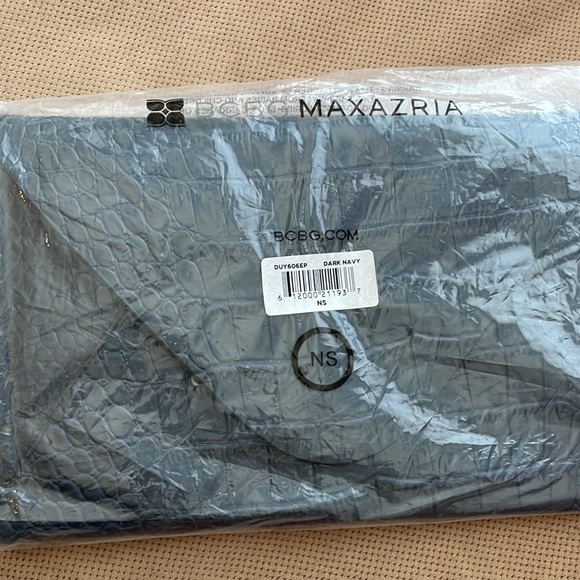 BCBG Deep Navy “Harlow” Envelope Clutch.  Tags attached. - Picture 9 of 9